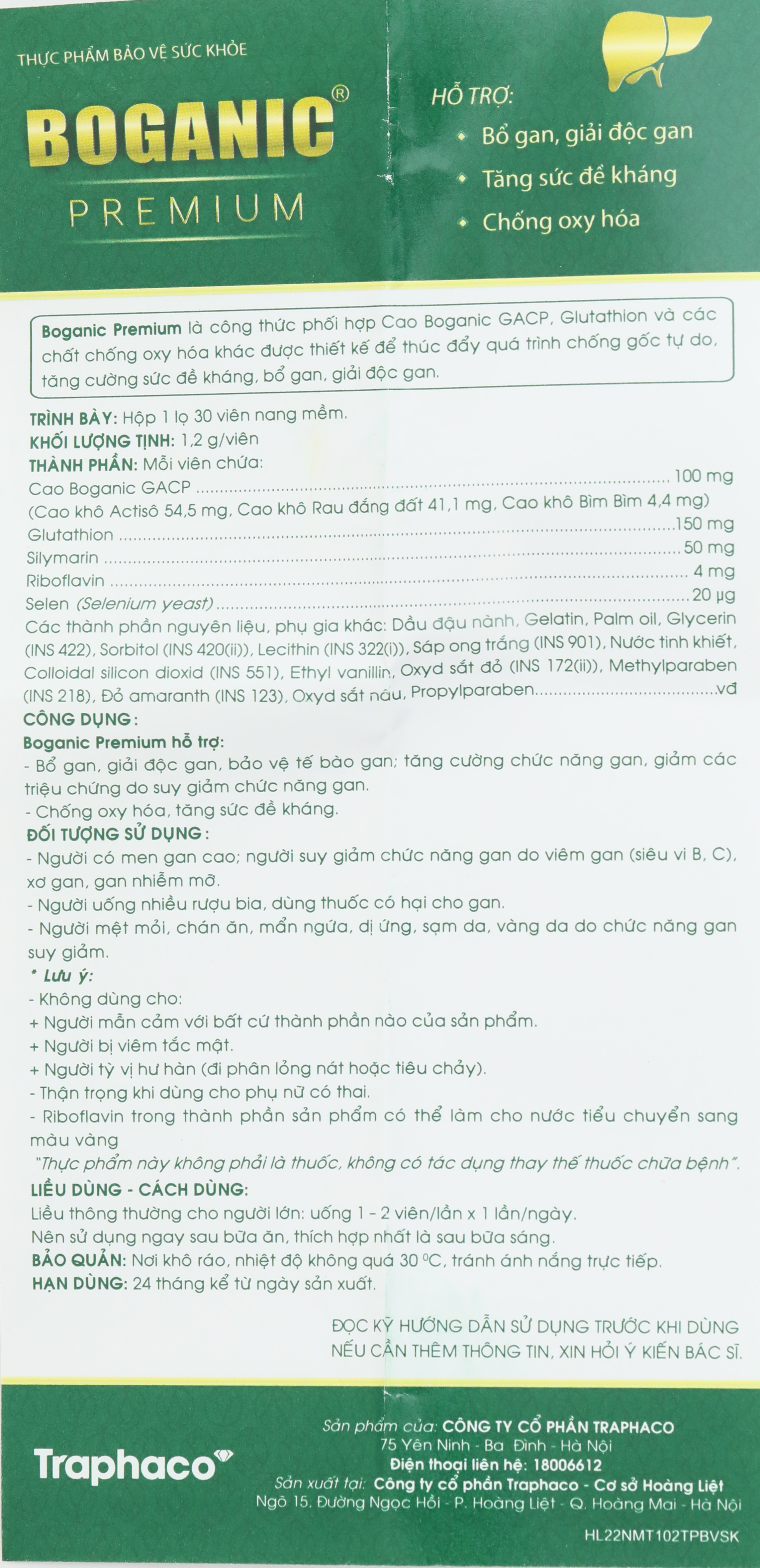 Thực phẩm bảo vệ sức khỏe Boganic Premium - 8
